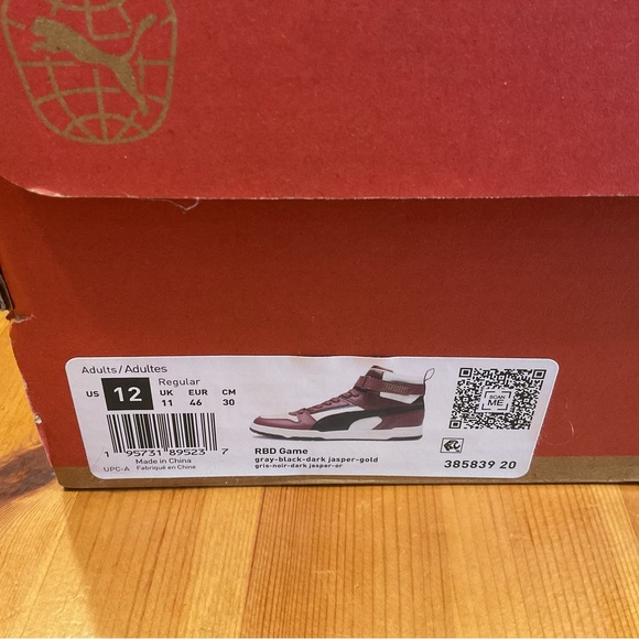 MEN’S PUMA BASKETBALL HIGH TOP SNEAKERS SZ 12 RBD GAME MAROON PURPLE BLACK WHITE - Picture 10 of 11